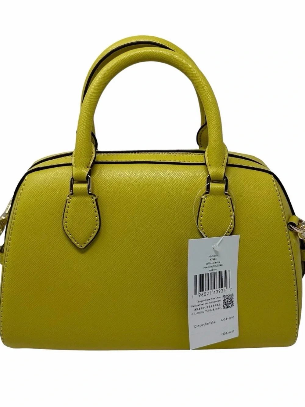 kate spade Yellow Saffiano Leather Dome Satchel